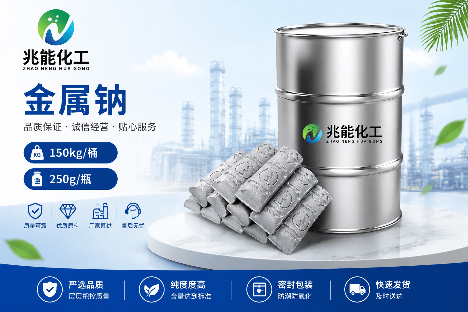 金属钠高纯度工业原料应用解析：广东兆能化工助力精细化工与稀有金属生产